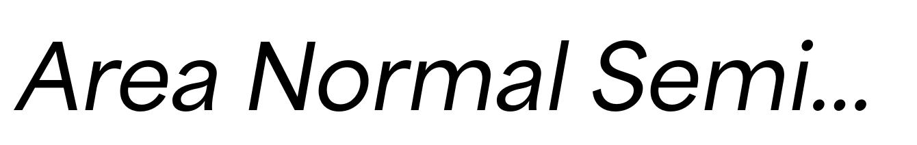 Area Normal Semibold Italic